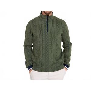 NEW ABACUS SPORTSWEAR US woburn midlayer half zip sweater in forest